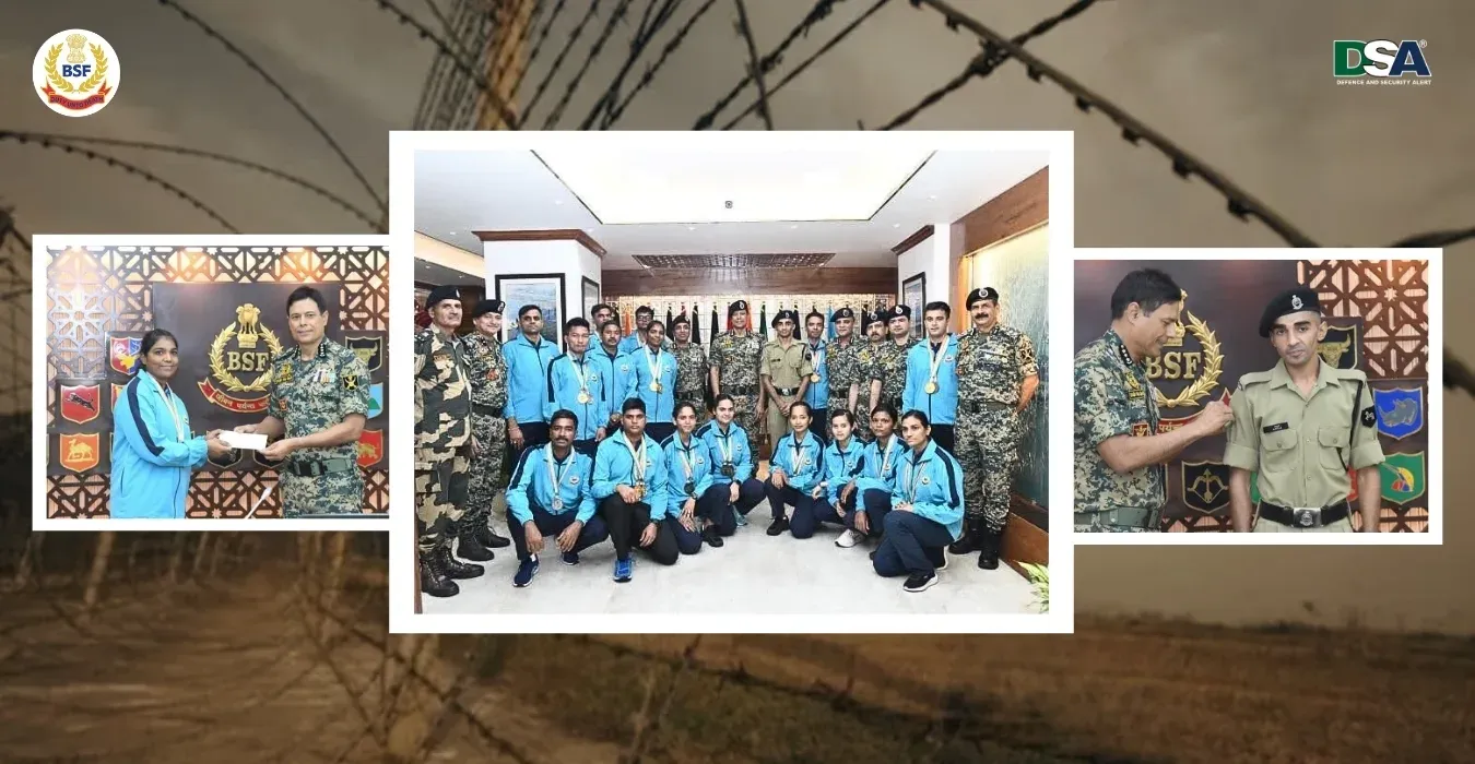 BSF ORGANIZED FELICITATION CEREMONY IN HONOR OF MEDAL WINNING PLAYERS AT BSF HQ NEW DELHI